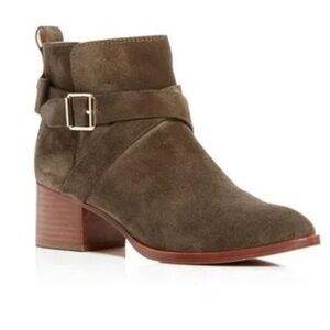 Kate Spade Polly Olive Suede Ankle Boots size 9 Brand New